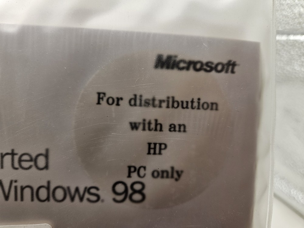 Getting Started Microsoft WINDOWS 98 Second Edition & Booklet HP with CD-ROM.
