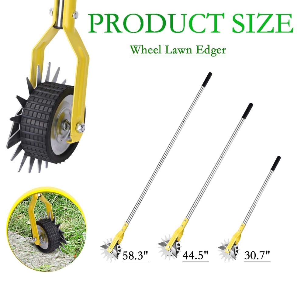 Wheel Rotary Edger，Edger for Lawn Edges Alongside Sidewalks & Driveways，with ...