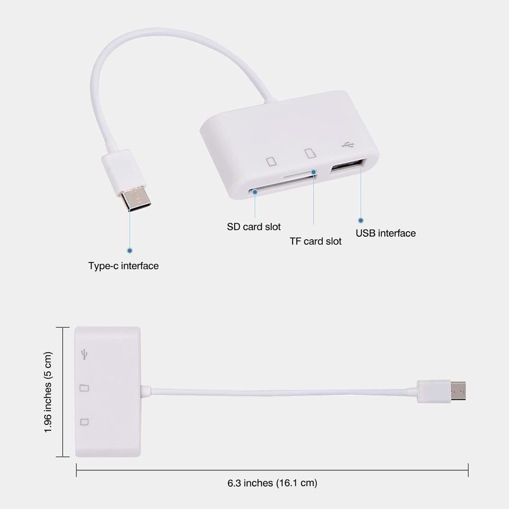 [2 Pack] SD Card Reader for Android, Micro SD Card to USB Adapter, USB C SD Card