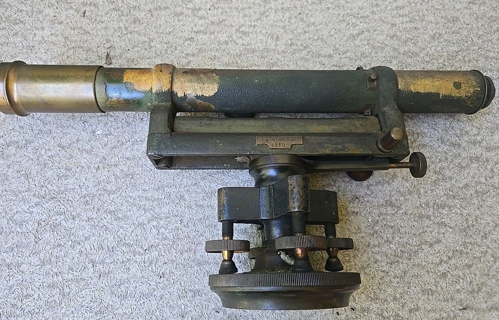 Antique Eugene Dietzgen Brass  Dumpy Level