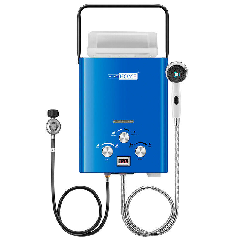 6L/1.6GPM LPG Propane Gas Water Heater On-Demand Instant Hot Boiler + Shower Kit