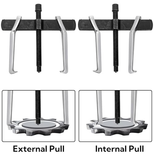 2-Jaw Gear Puller, 10 Inch Two Claws Puller Tool, Adjustable Steel Bearing