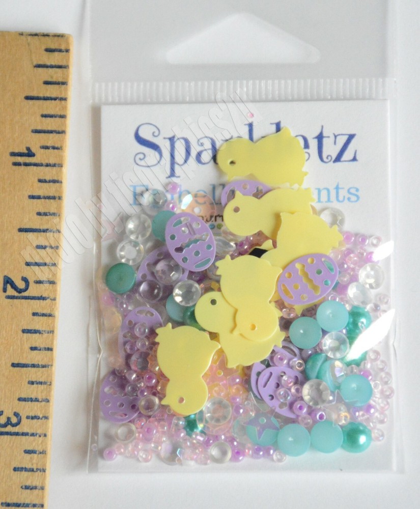 Happy Easter ~ Sparkletz / w Easter Egg & Chick Confetti / Shaker Cards & Crafts