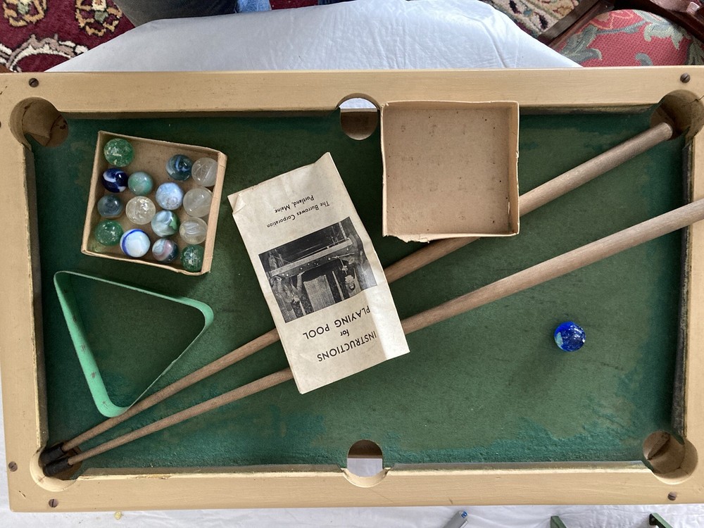 VINTAGE BURROWES POOL TABLE- table top 1940’s