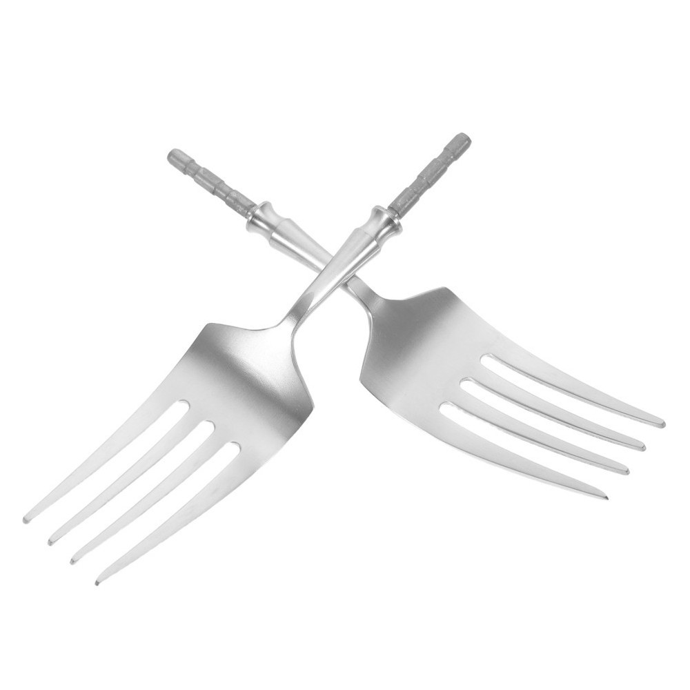 2 Pcs Forks and Spoons Replacement Heads Cutlery Dinner Component