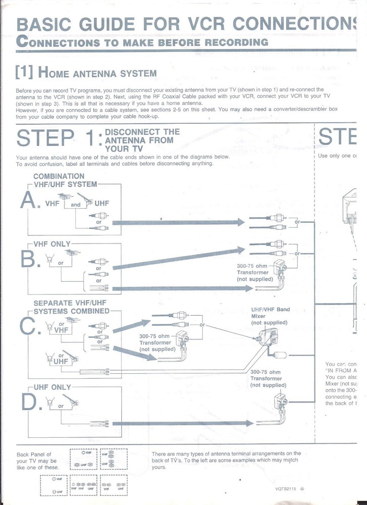 BASIC GUIDE FOR VCR CONNECTION GUIDE MANUAL