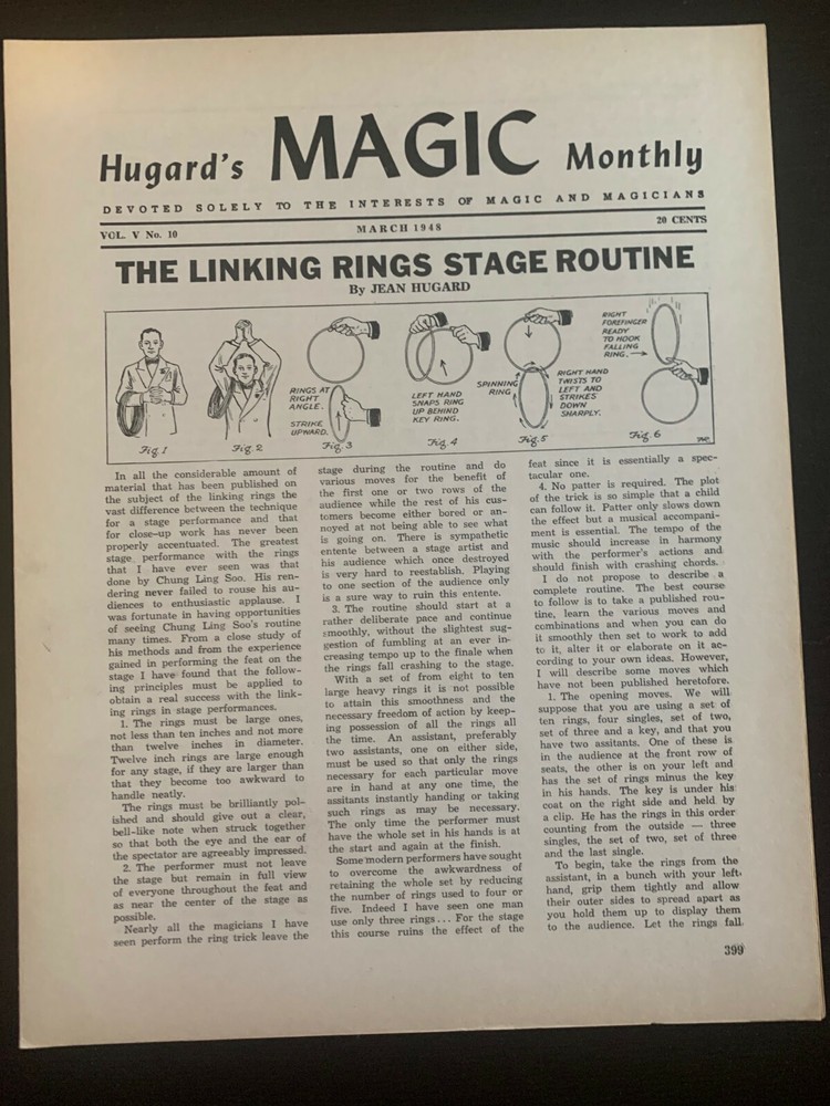HUGARD'S MAGIC MONTHLY - ORIGINAL Individual, single Issues