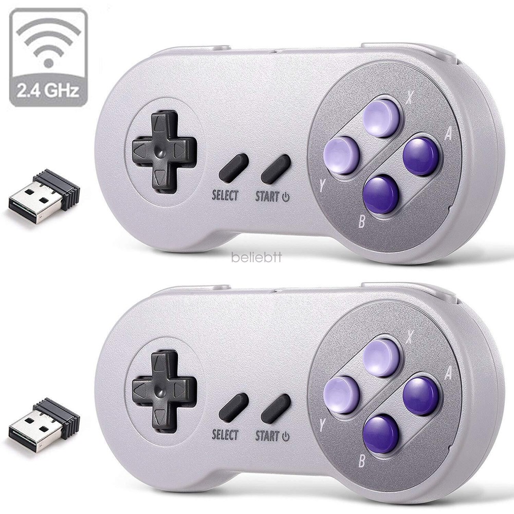 1/2 Wireless SNES USB Super NES Controller Joypad for Mac RetroPie Raspberry Pi