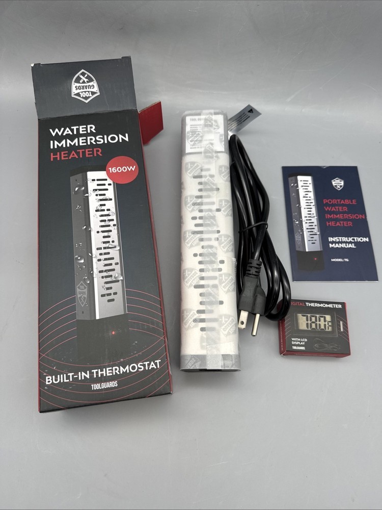 Tool Gaurds Immersion Water Heater Built in Thermostat-1600W NEW