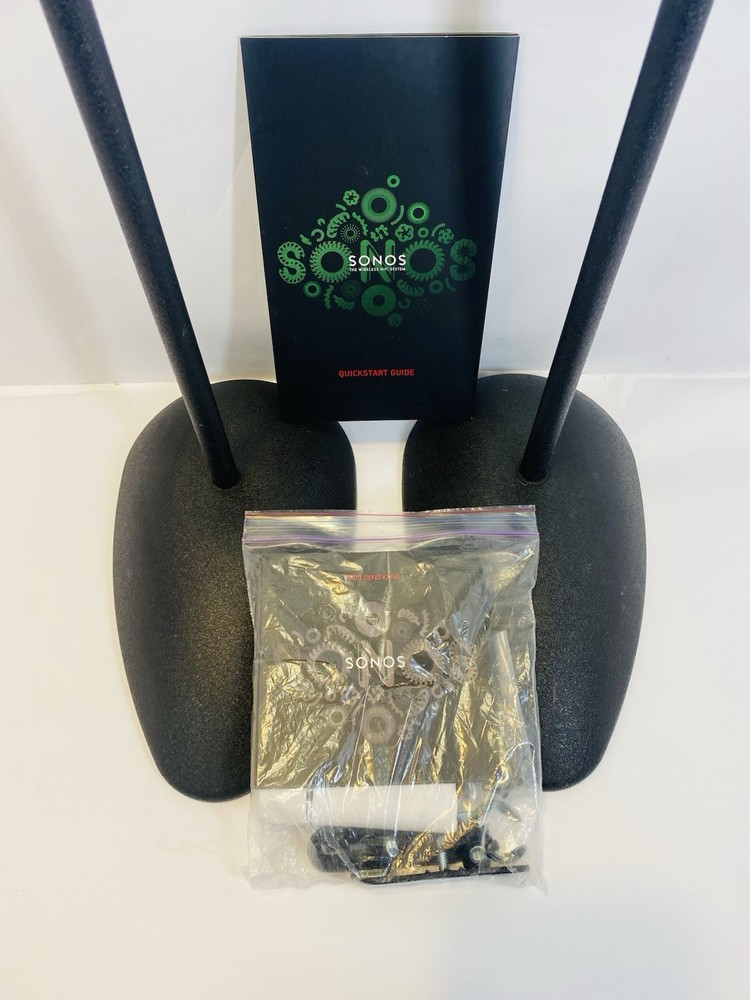 SONOS PLAY SPEAKER STANDS WITH ACCESSORIES ADJUSTABLE HEIGHT BLACK TESTED