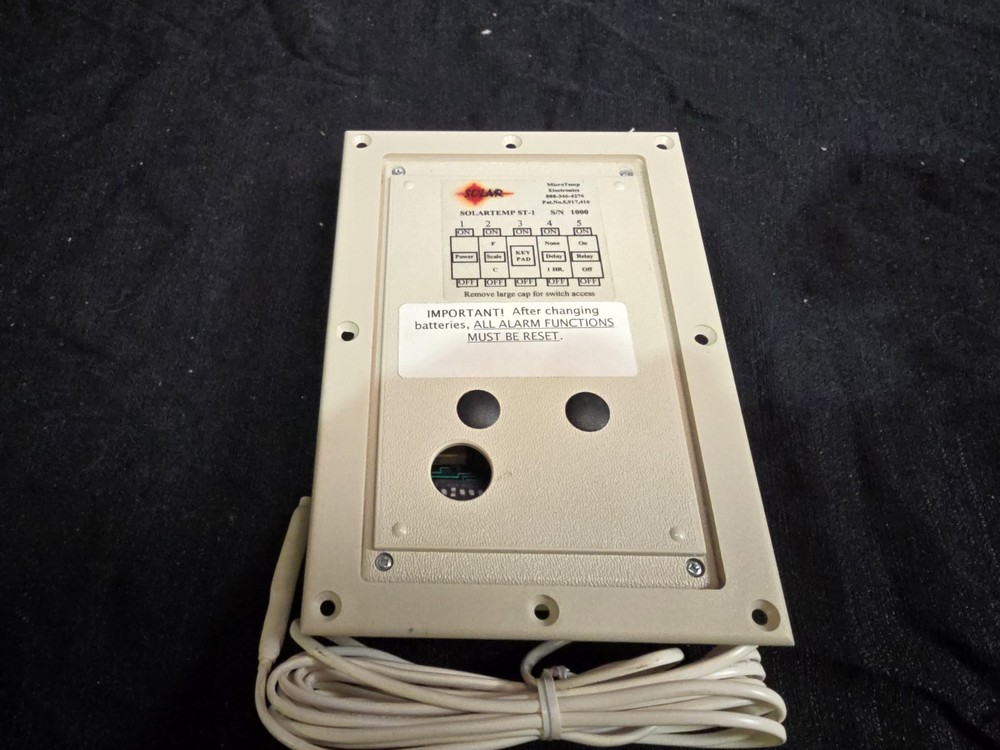 MICROTEMP ELECTRONICS ST-1 Solar Temp Alarm System (NOS)