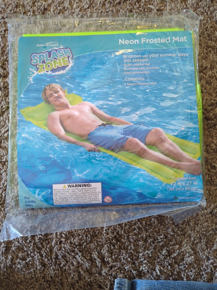 Inflatable Pool Float Mat Bed  Lounge Pool Raft 72" x 27" NEW