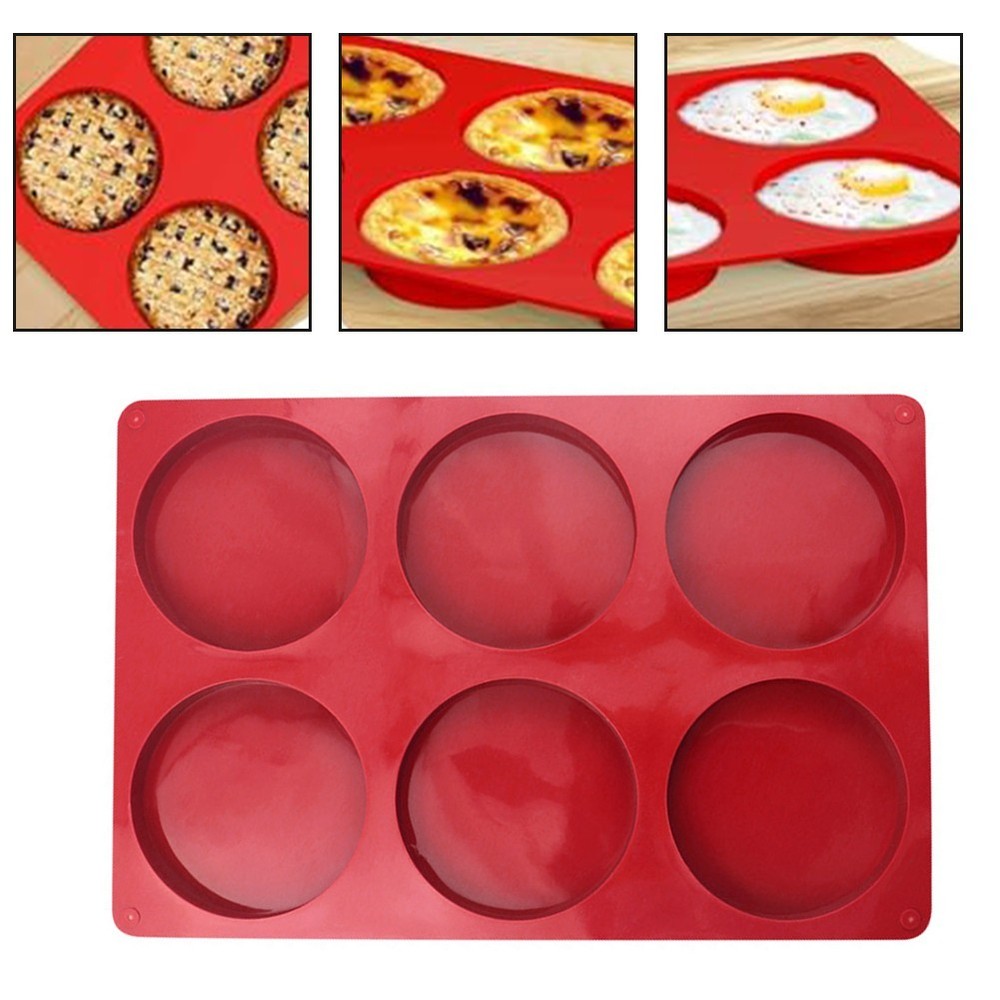 Silicone 6 Cavity Round For Cake for Easy DIY Baking and Chocolate Making