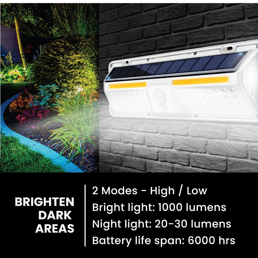 Bell + Howell Solar Bionic Outdoor with Motion Sensor XL Wall Light