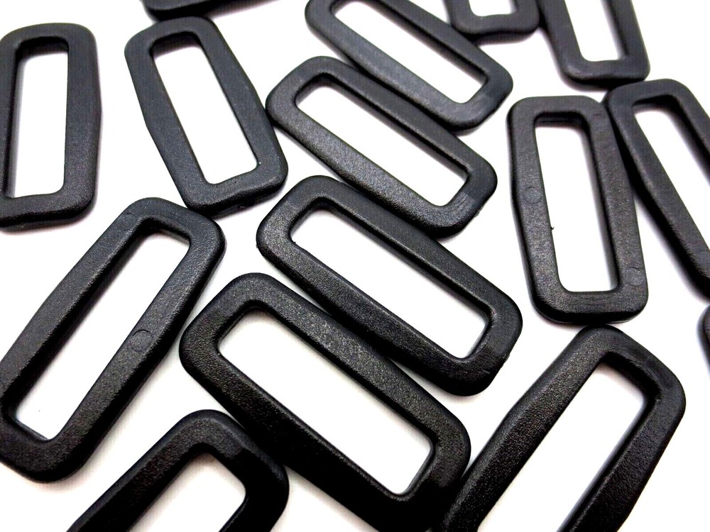 25mm 1" Wide fit Plastic Loop for Shoulder Strap Pack Belt Webbing DURABLE Black