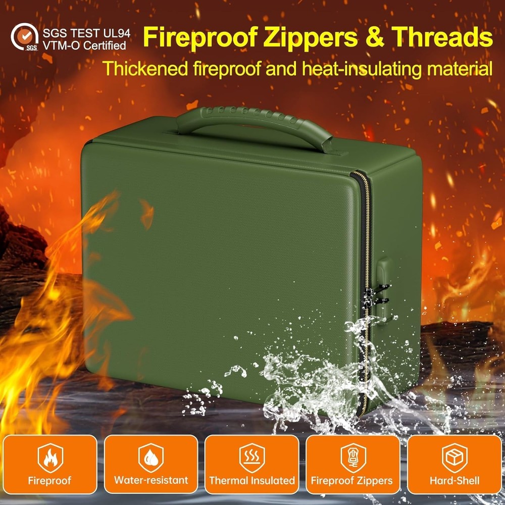 Versatile Fireproof Document Box with Thermal Insulation - For Home & Office Use