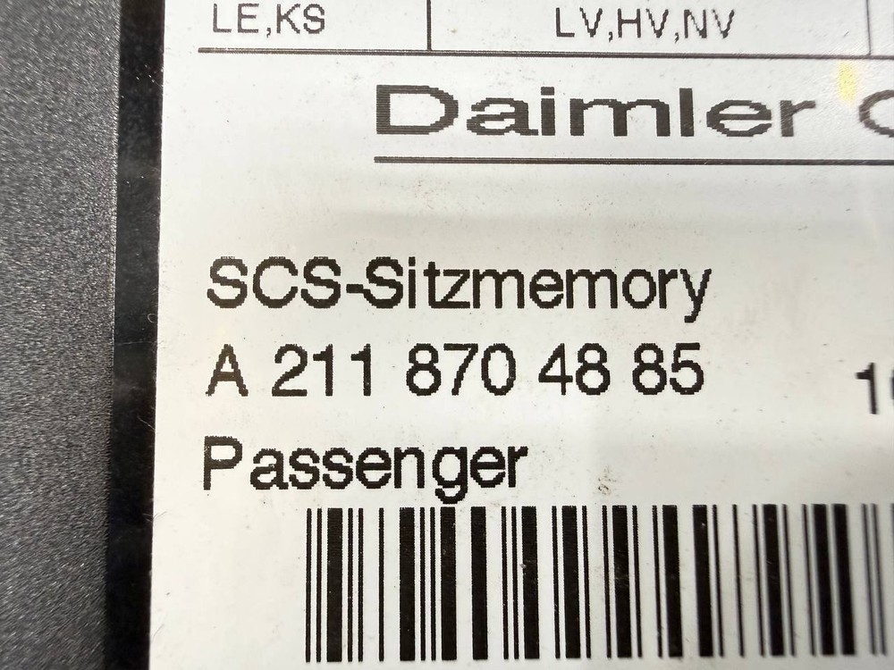 OEM 2012 Mercedes-Benz GL450 Front Right Seat Memory Control Module A2118704885