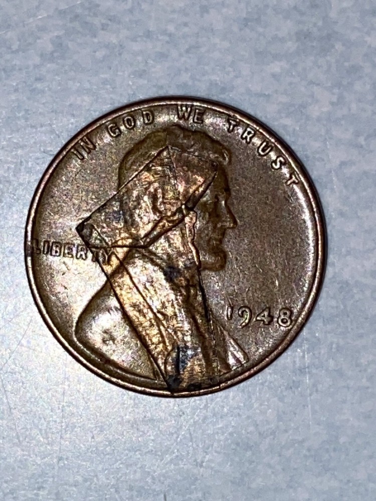 1948 Wheat Penny Lamination Error