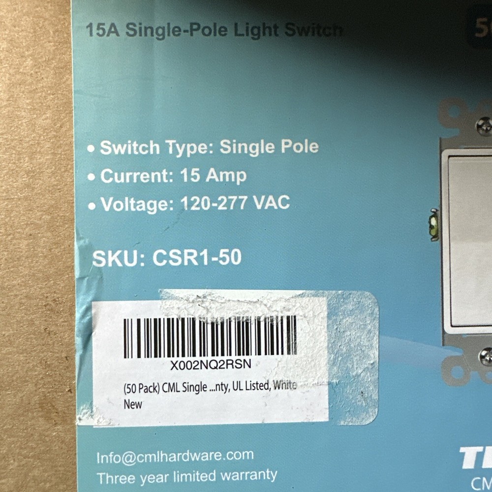 wall light switch single pole toggle 50 Pack See Photo For Info