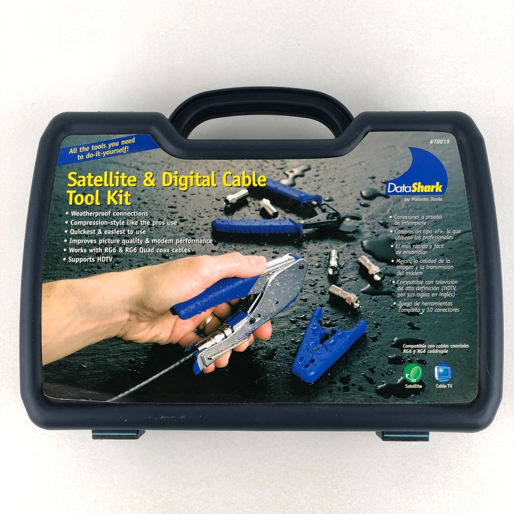 DataShark Satellite & Digital Cable Tool Kit by Paladin Tools Coax RG6 70019PKG