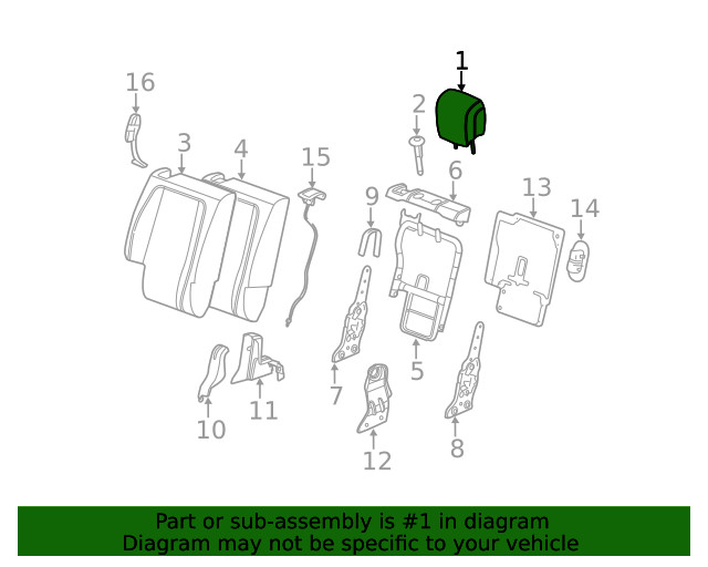 Genuine GM Headrest 20941105