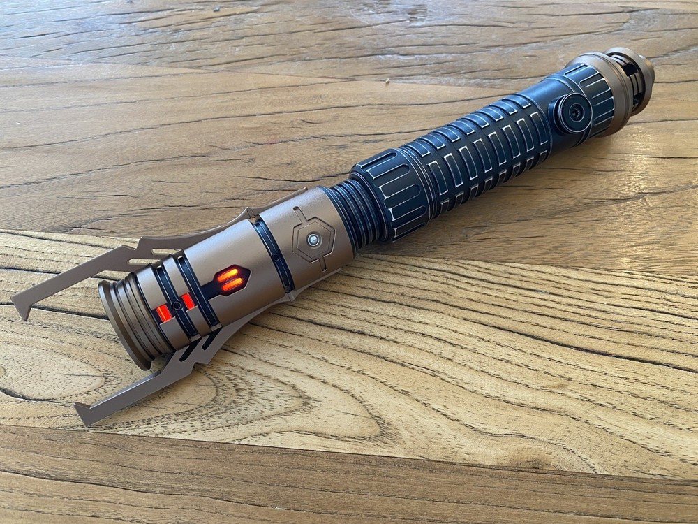 Sabertrio Daemos Custom Light Saber Installed Red Colored Ignition Button CFX