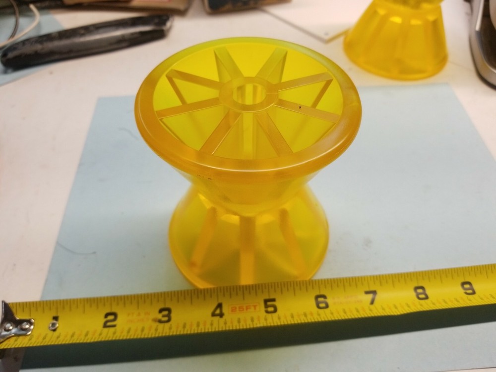 4" Inch Polyurethane Boat Trailer Bow Stop Roller, 1/2" shaft