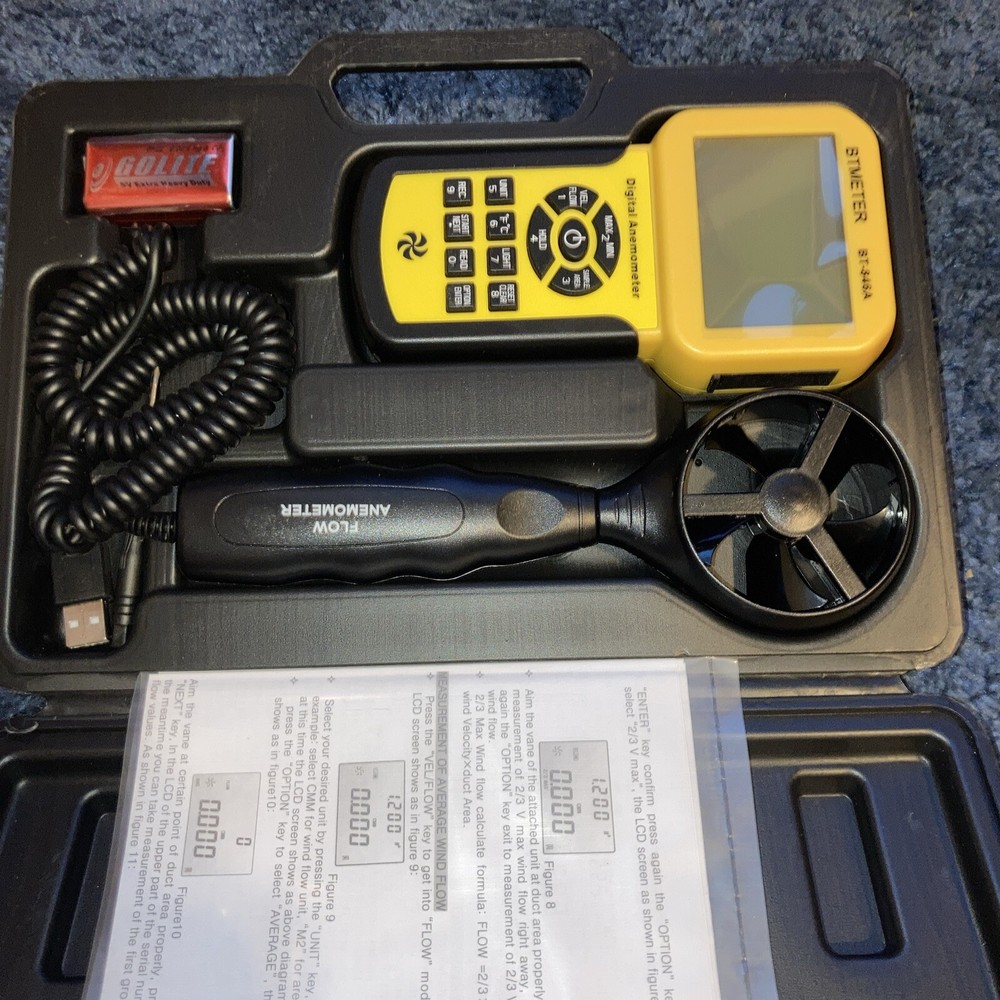 BT digital sound level meter. Anemometer