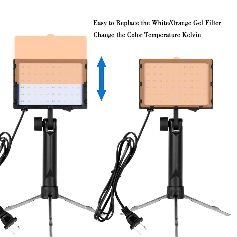 Portable Photography Lighting Kit 60 LED Continuous Studio Lights 2 Pack