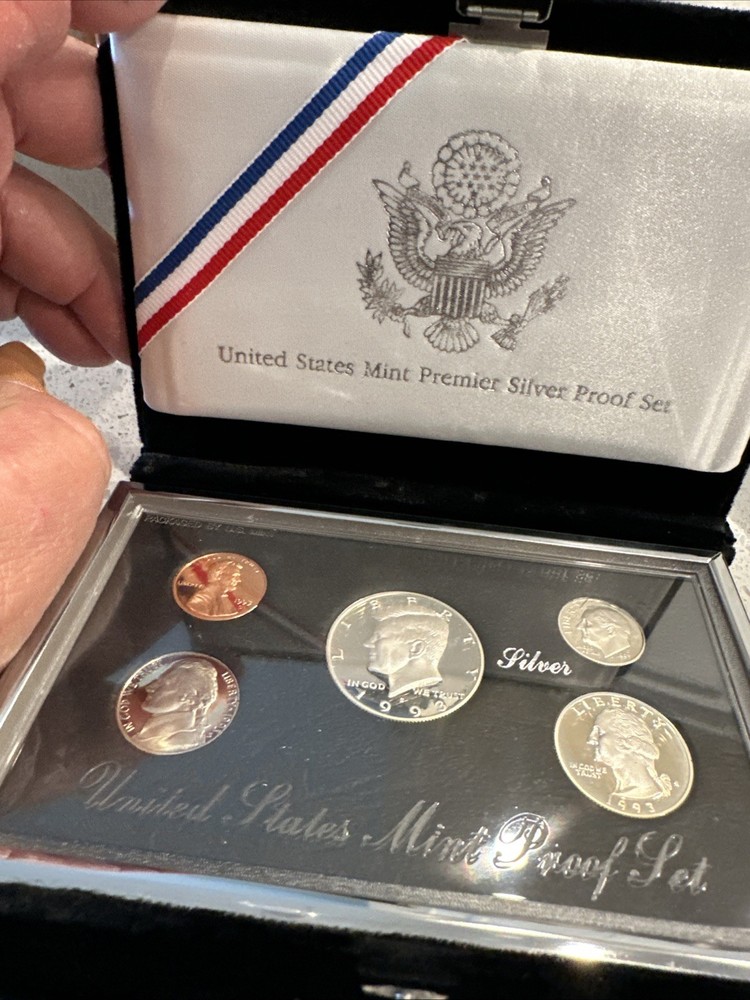 1993 US Mint PREMIER Silver Proof Set ~ w/Box