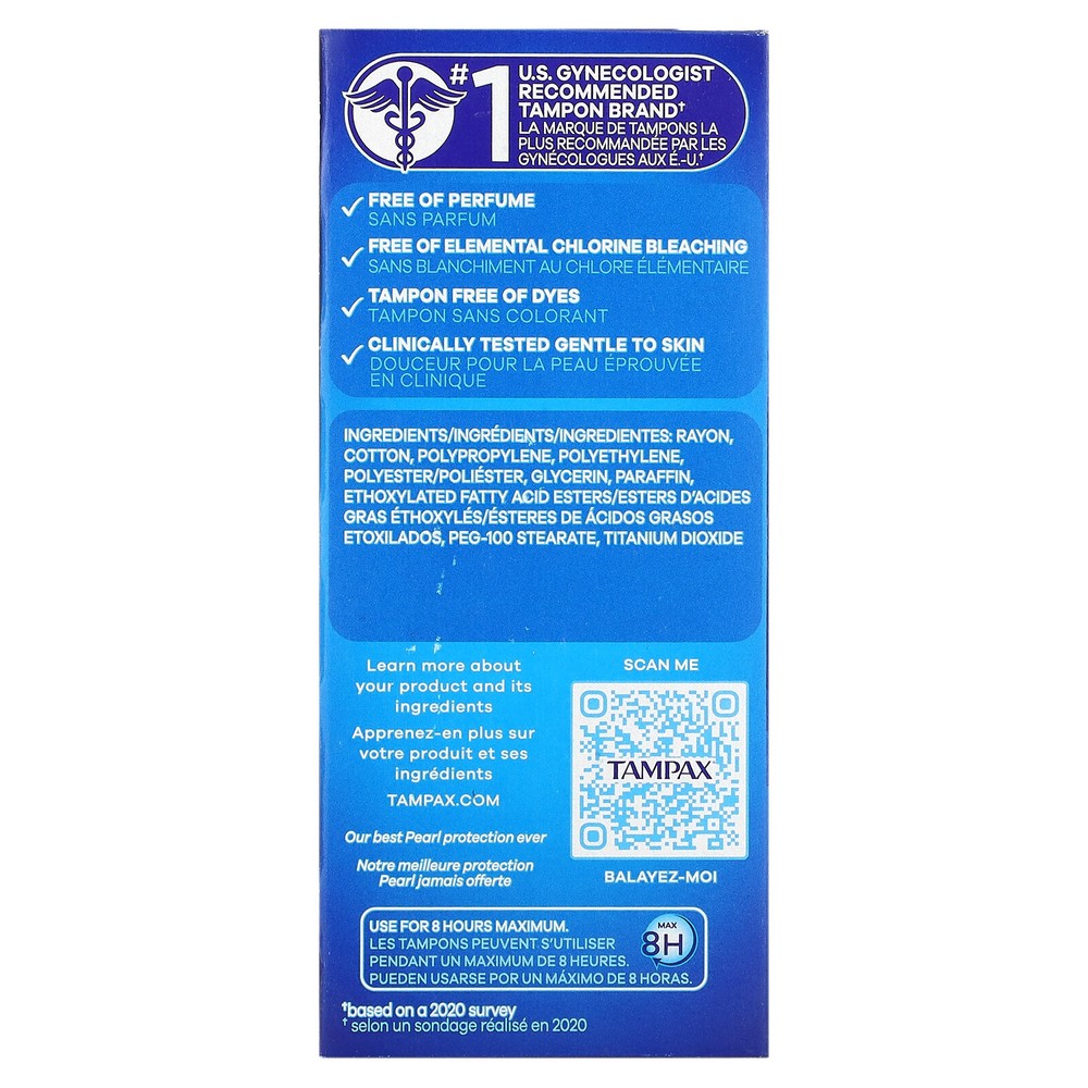 Pearl, Light, Unscented, 36 Tampons