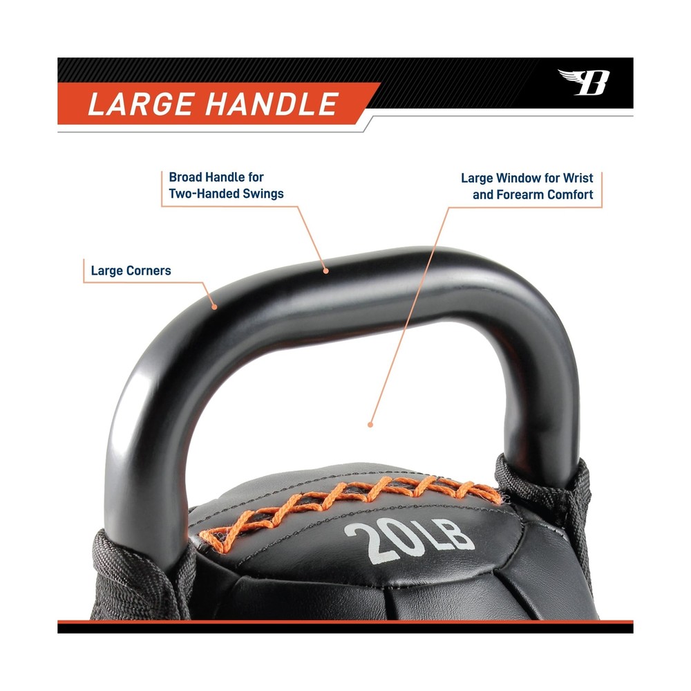 Soft Kettlebell with Handle for Weightlifting, Conditioning, Strength and cor...