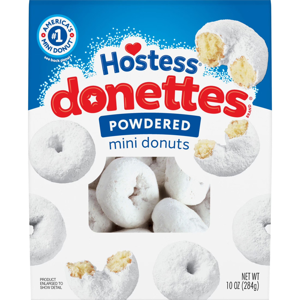Hostess Donettes, Powdered Mini Donuts, 10 Oz Bag
