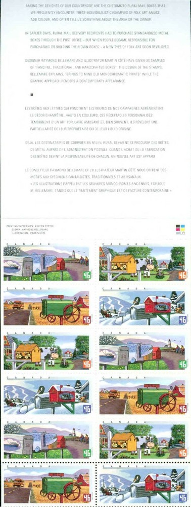 CANADA -2000- RURAL MAIL BOXES BOOKLET - VF**