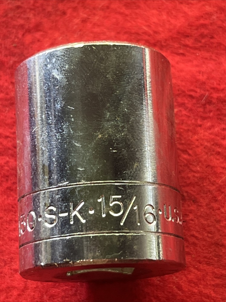 S-K TOOLS 40130 SOCKET 15/16", 1/2” DRIVE, 12 POINT - USA (t55)