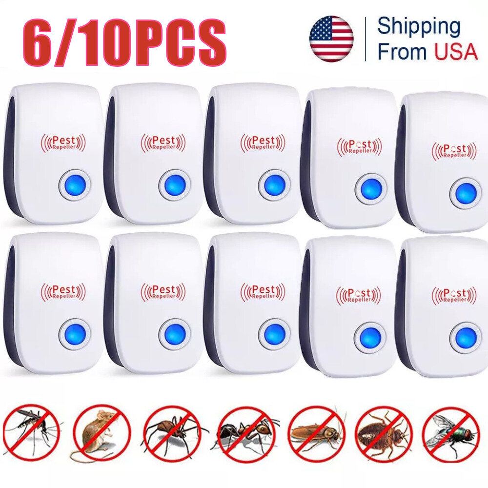 Electronic Pest Reject Control Ultrasonic Repeller Home Bug Rat Spider Roaches