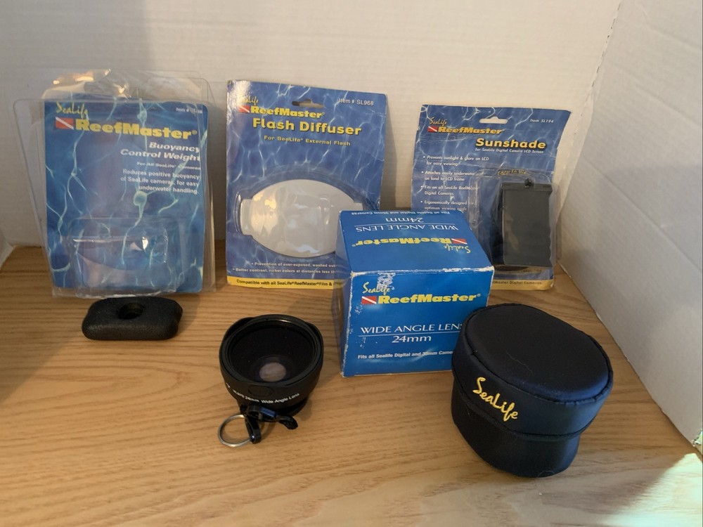 SEALIFE Reef Master Wide Angle Lens 24 mm, Control Weight, Flash Diffuser +