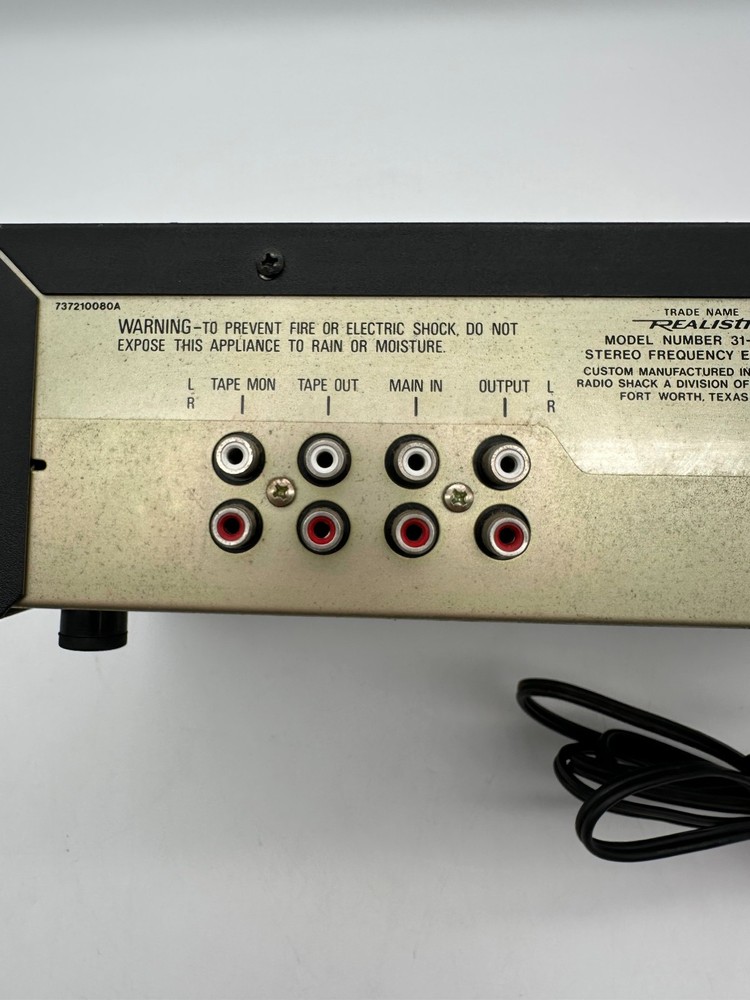 Vintage Realistic Model 31-1988A 5-Band Stereo Frequency Equalizer
