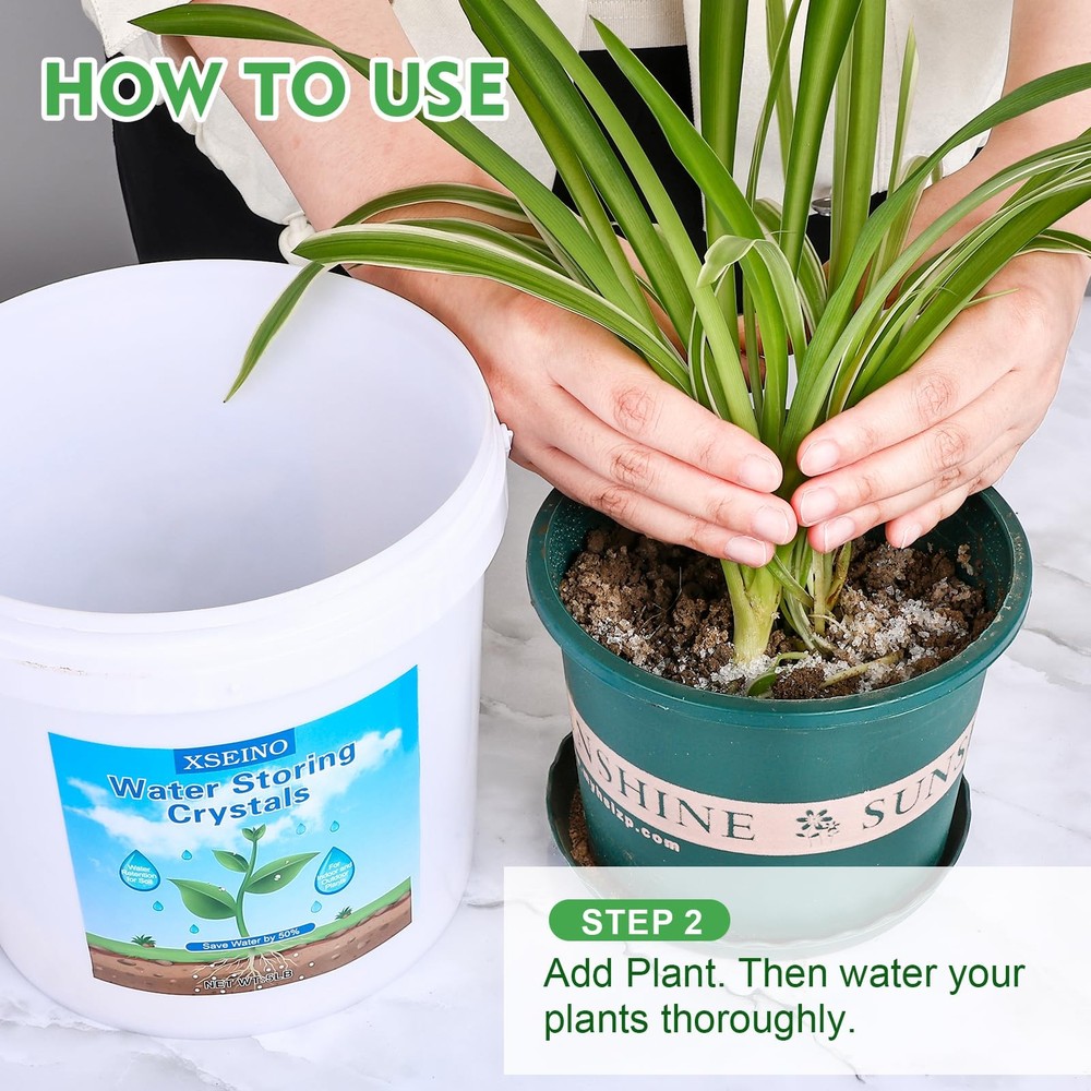 5LB Water Storing Crystals for Plants - Prevent Over-Watering & Drought Issues