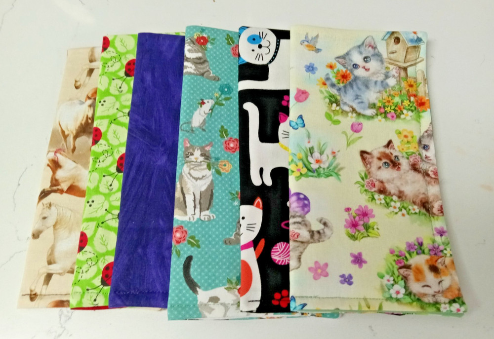 Sunglasses / Eyeglass Soft Fabric Case - Multi-Prints - padded and lined