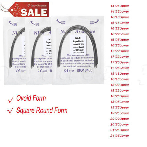 Dental Ortho Super Elastic NITI Rectangular Arch Wire Square Ovoid Round Form