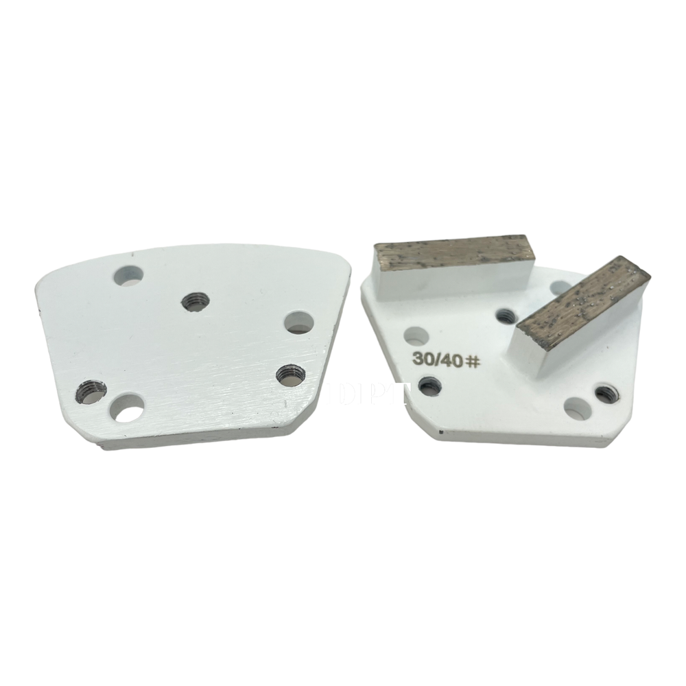 3 Pack Trapezoidal Diamond Grinding Discs for Bolt on Grinders Soft Bond 30 Grit