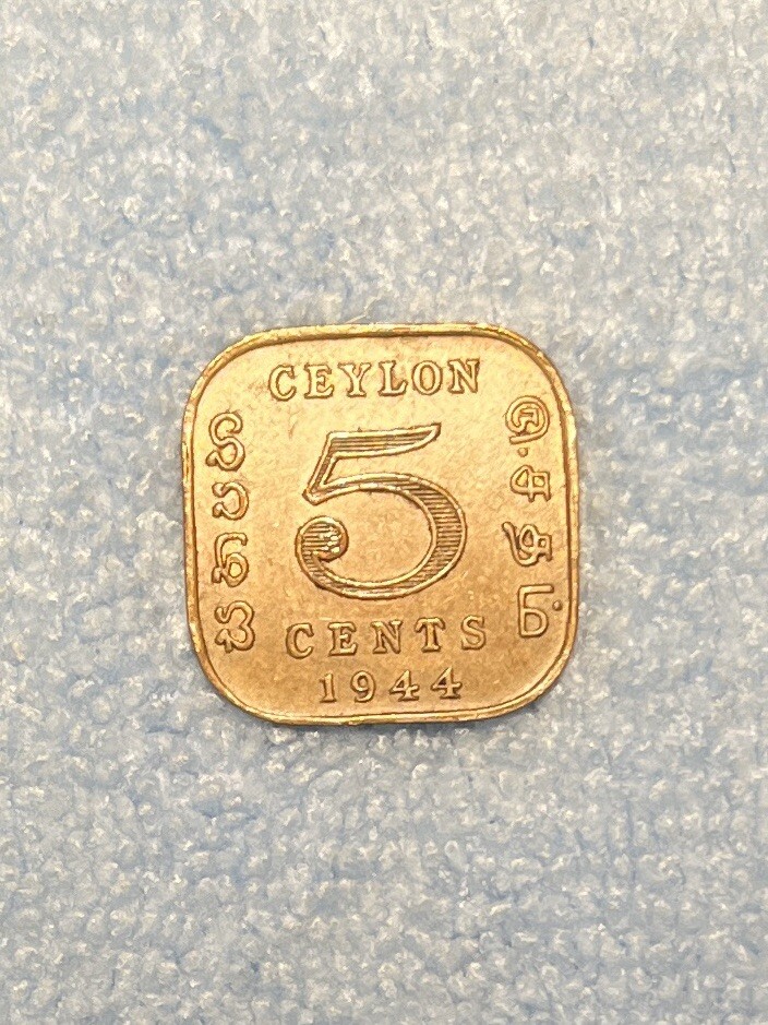 Ceylon - 5 Cents 1944