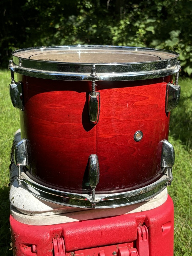 Pearl Export Transparent Ruby Red Fade 12 Rack Drum