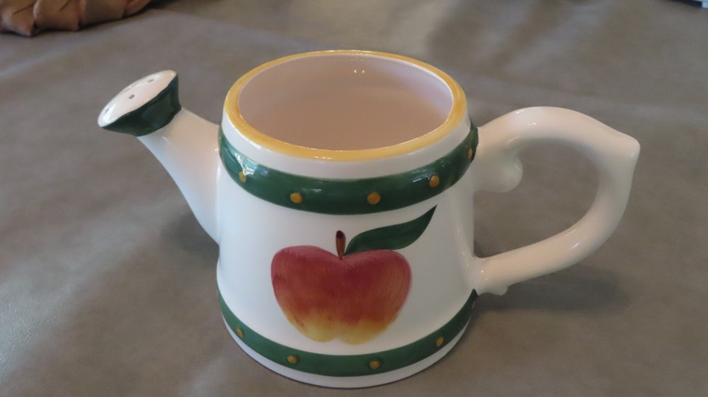 Ceramic Apple Design Watering Can planter by Asia Master Group 1995