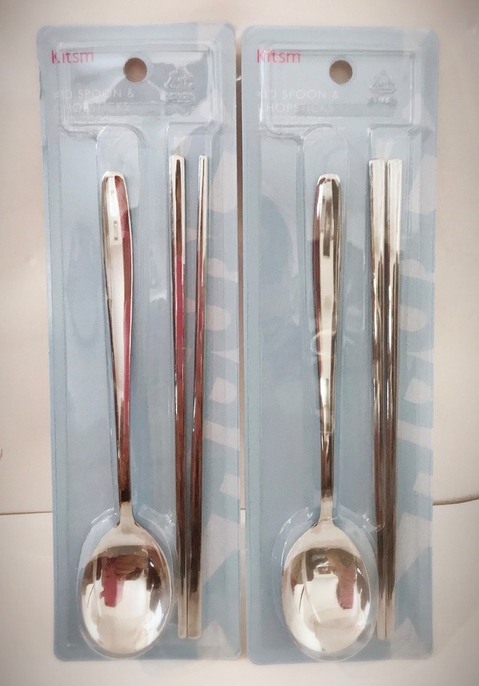 Spoon and Chopstick SET  METAL  2 Packs
