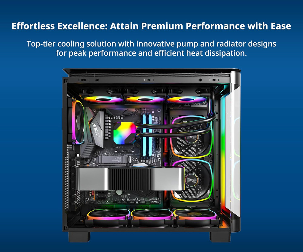 Hyperflow ARGB 360 - AIO CPU Liquid Cooler, Intel&Amd Compatible, Chart-Topping