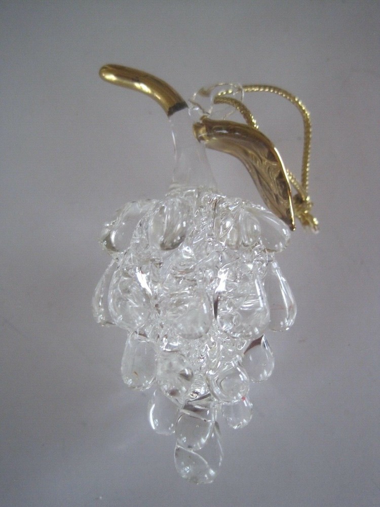 Glass Grapes Ornament