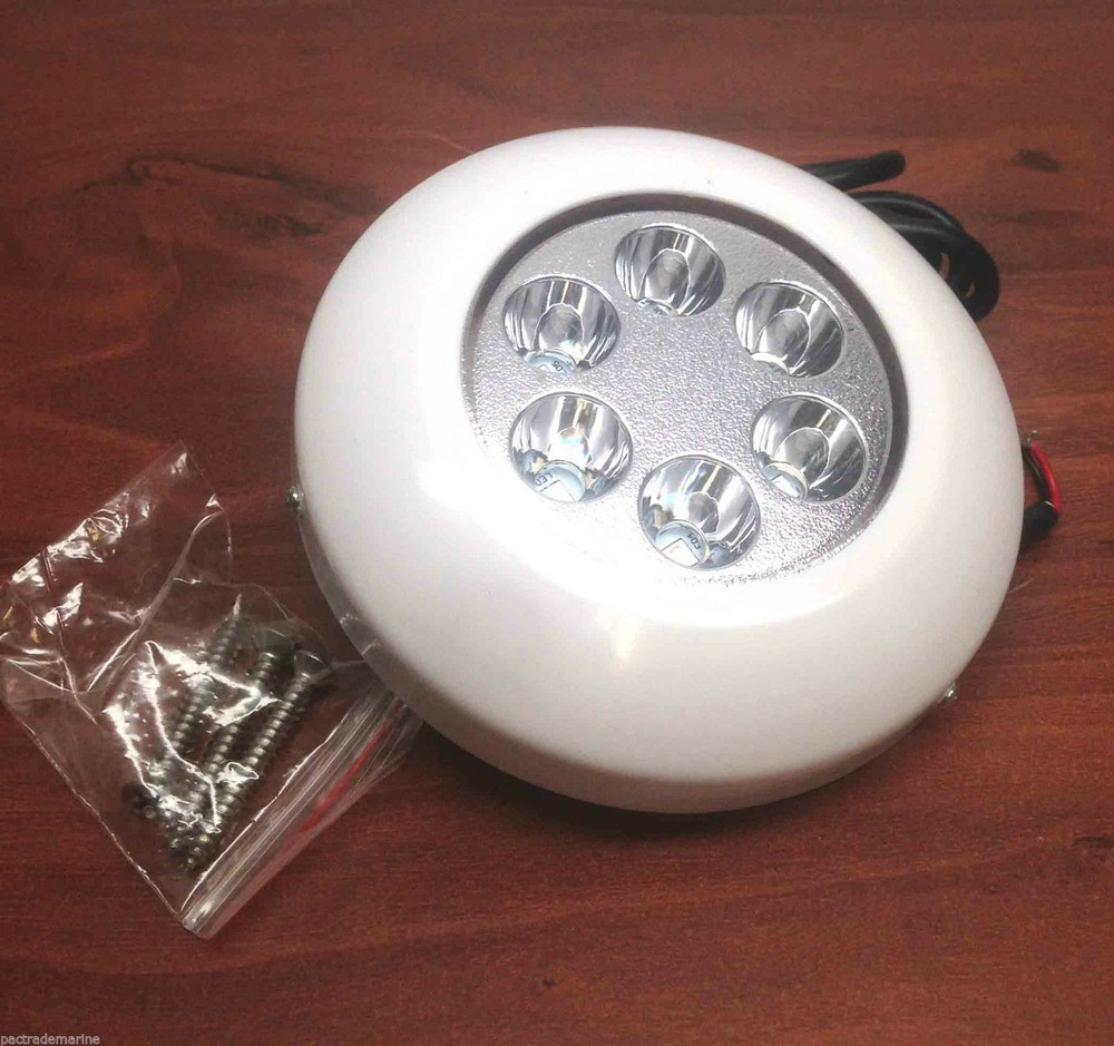 ULTRA BRIGHT COOL WHITE LED MARINE POLYMER UNDERWATER LIGHT SURFACE MOUNT