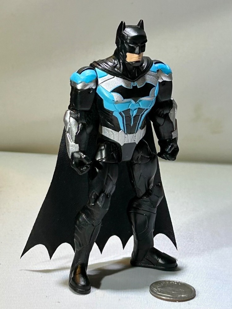 DC Comics Batman 4-inch Bat-Tech Batman Action Figure Light Blue & Black
